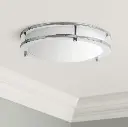 14Inch Dimmable Brushed Nickel Finish LED Flush Mount Ceiling Lights, Double Ring, 22W 1600LM-ASU4.webp