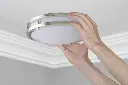 14Inch Dimmable Brushed Nickel Finish LED Flush Mount Ceiling Lights, Double Ring, 22W 1600LM-ASU2.webp