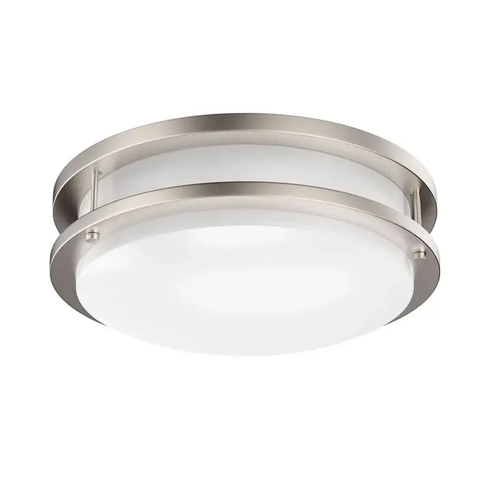 14 Inch Dimmable Brushed Nickel Finish LED Flush Mount Ceiling Lights, Double Ring, 22W 1600LM-ASU1.webp