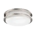 14 Inch Dimmable Brushed Nickel Finish LED Flush Mount Ceiling Lights, Double Ring, 22W 1600LM-ASU1.webp