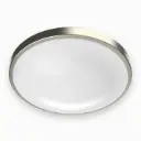 11 inch. 15W Round Brushed Nickel Dimmable Flush Mount Ceiling Light, Single Ring,1050 Lumens, 3 Color Switchable (3000K/4000K/5000K)