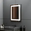 24 in. x 36 in. LED Lighted Bathroom Vanity Mirror, On/Off Touch Switch, Anti-Fog Mirror, Wall Mounted Makeup Vanity Mirror