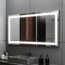 36 in. x 48 in. LED Lighted Bathroom Vanity Mirror, On/Off Touch Switch, Anti-Fog Mirror, Wall Mounted Makeup Vanity Mirror