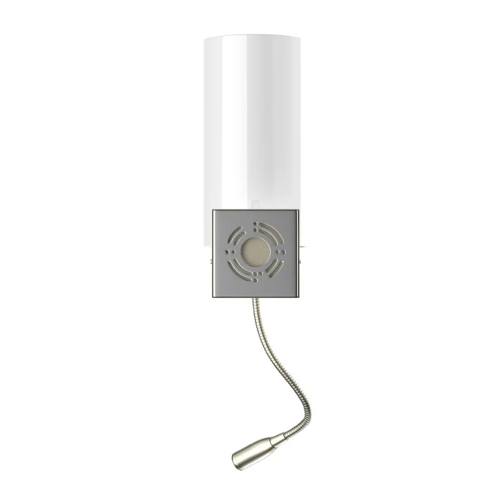 Acrylic Shade Indoor Wall Sconce Light With Brushed Nickel Finish