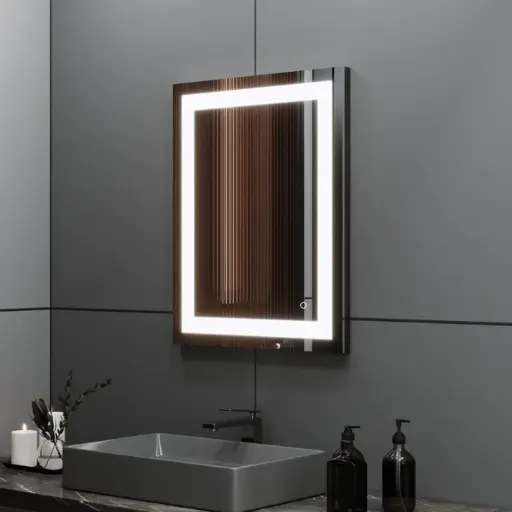 24 in. x 36 in. LED Lighted Bathroom Vanity Mirror, On/Off Touch Switch, Anti-Fog Mirror, Wall Mounted Makeup Vanity Mirror