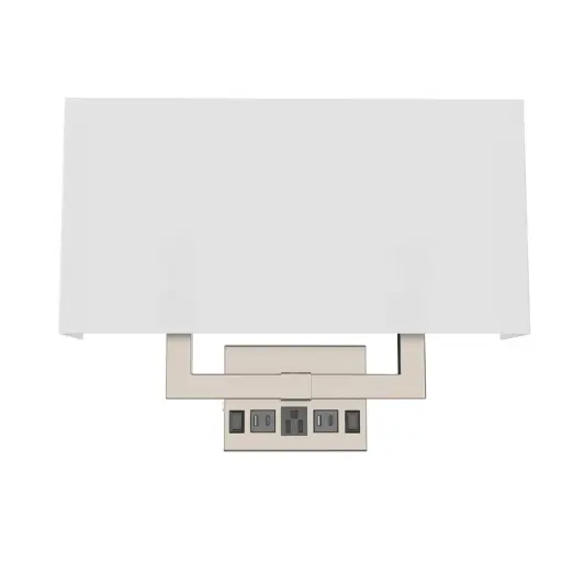 2 Light-Wall Sconce Perfect for Bedroom with 2 Switch, 2 USB, 2 Type C & 1 Outlet