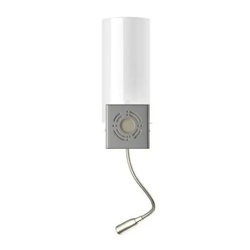 Acrylic Shade Indoor Wall Sconce Light With Brushed Nickel Finish
